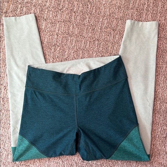 Outdoor Voices Teal Colorblock Legging sz M - Picture 2 of 6